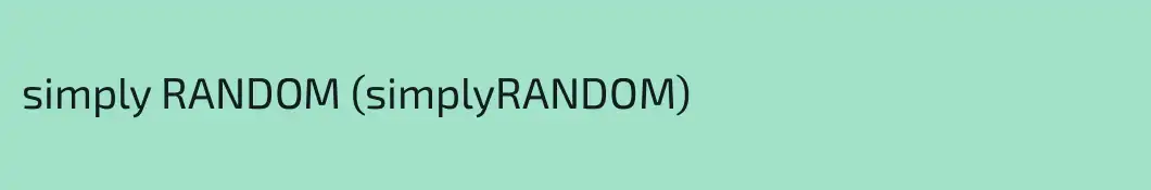 simply RANDOM (simplyRANDOM)